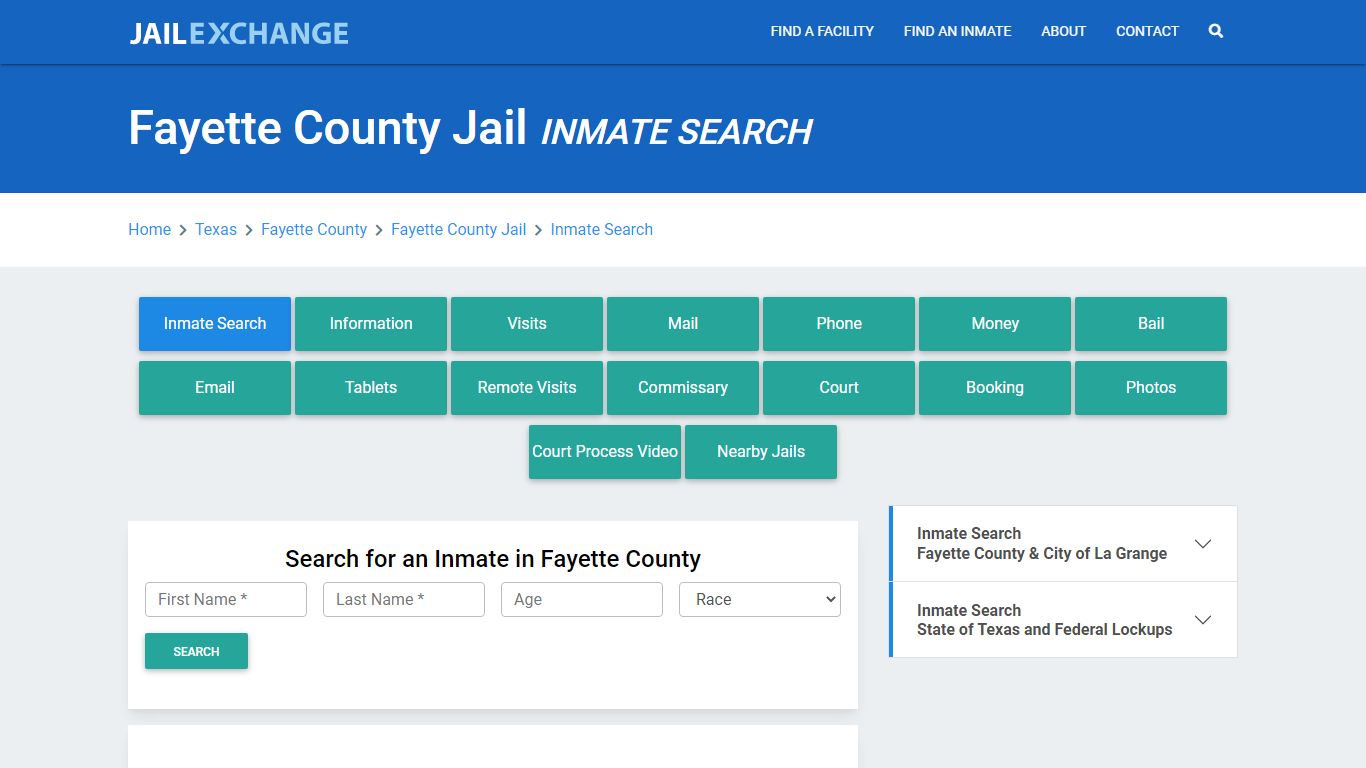 Fayette County Jail, TX Inmate Search: Roster & Mugshots