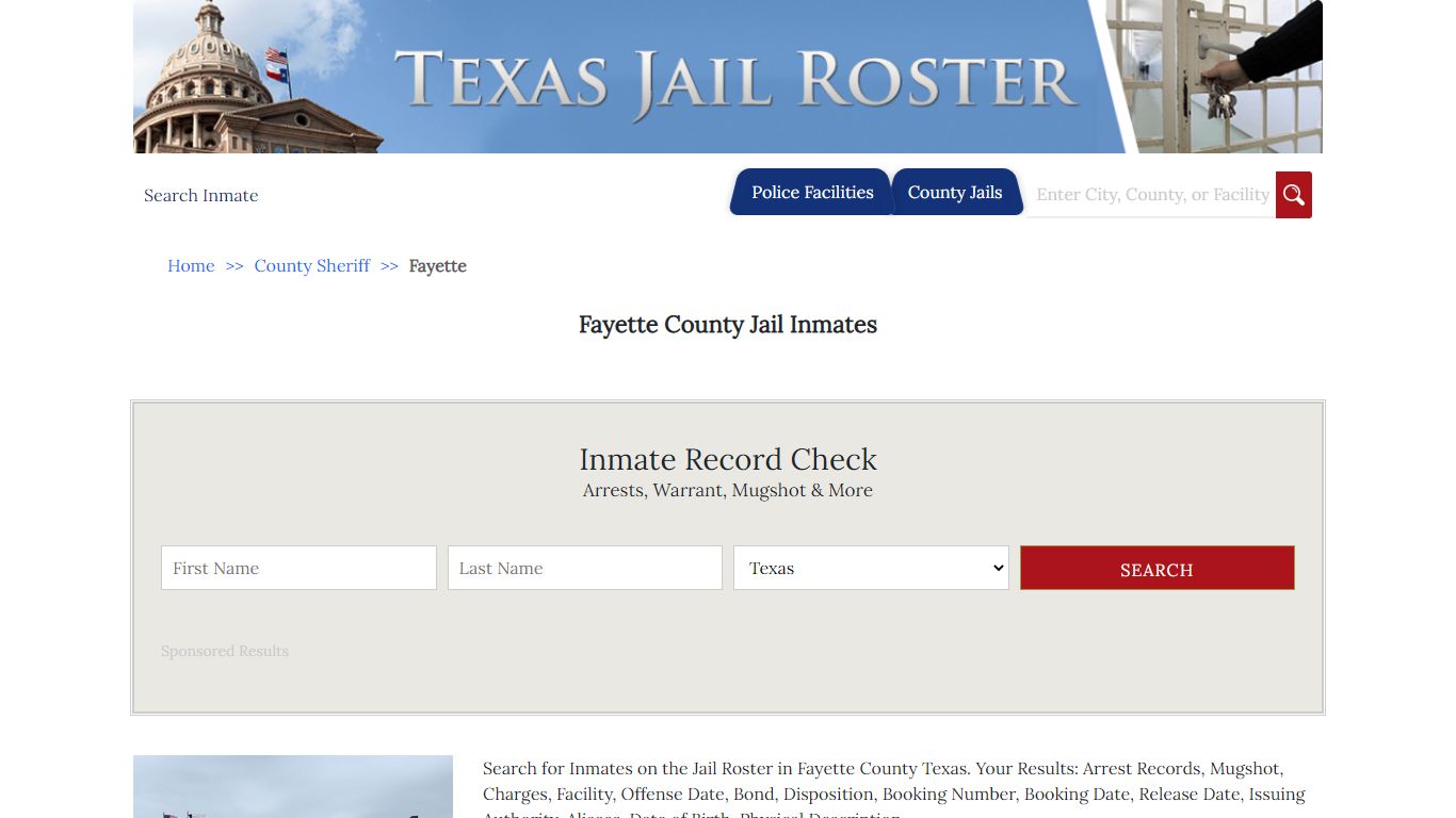 Fayette County Jail Inmates - Jail Roster Search